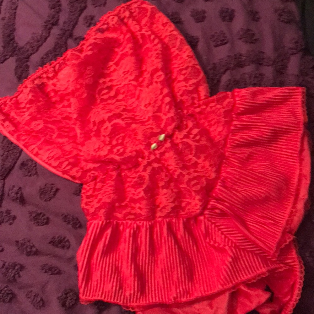 Coral one piece teddy night wear lingerie slip